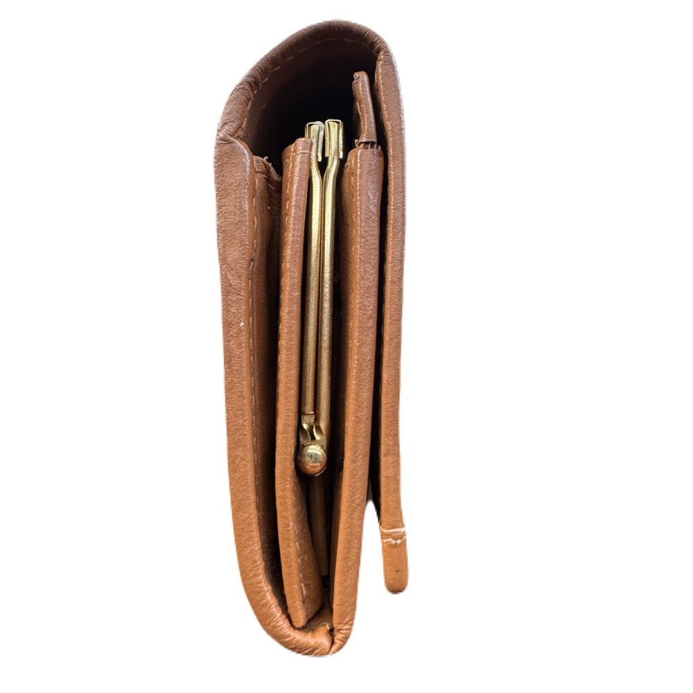 Celine Monogram Leather Long Wallet PVC W/ Kiss Lock And Gold Accents - Picture 5 of 16